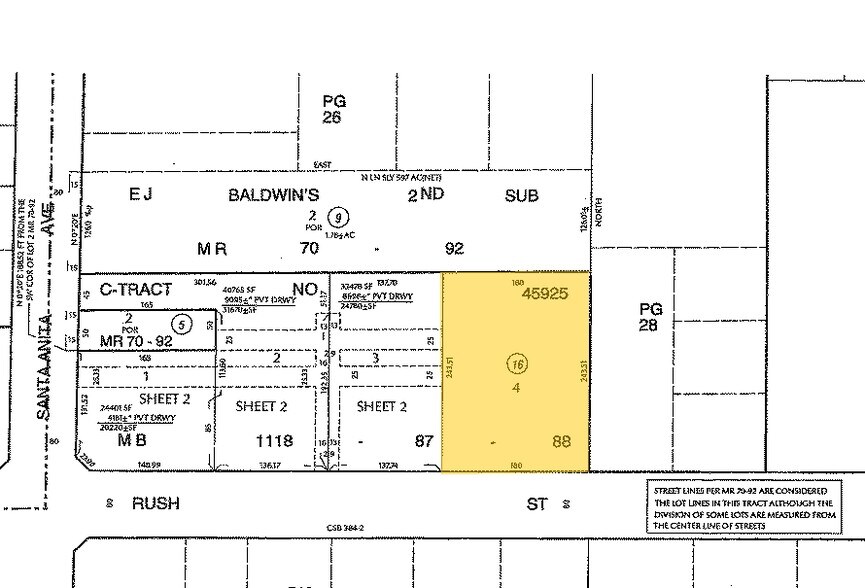 10665 E Rush St, South El Monte, CA à vendre - Plan cadastral – Image 2 sur 7