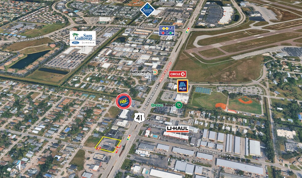 11498 S Cleveland Ave, Fort Myers, FL à vendre - Aérien – Image 2 sur 3