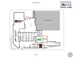 425 W Capitol Ave, Little Rock, AR à louer Plan d’étage– Image 1 sur 2