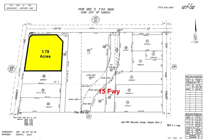 3361 Hamner Ave, Norco, CA à louer - Plan cadastral – Image 2 sur 4