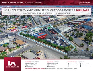 Plus de détails pour 1520 E Pacific Coast Hwy, Wilmington, CA - Terrain à louer