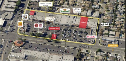 925-941 S Euclid St, Anaheim, CA - VUE AÉRIENNE  vue de carte