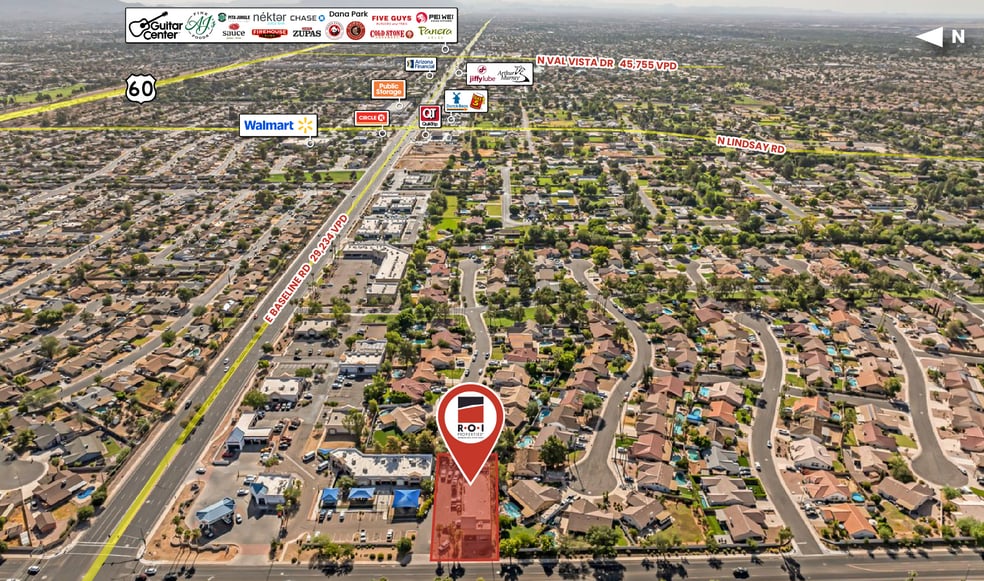 1535 N Burk St, Gilbert, AZ à louer - Aérien – Image 2 sur 4