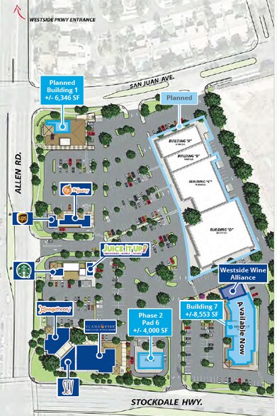 12800 Stockdale Hwy, Bakersfield, CA à louer - Plan de site – Image 3 sur 9