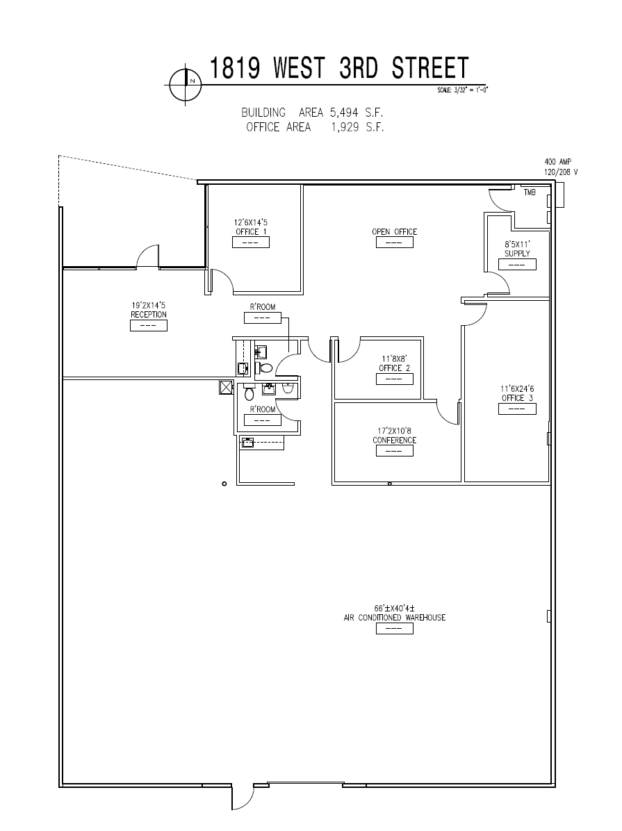 1819 W 3rd St, Tempe, AZ à louer Plan d’étage– Image 1 sur 1
