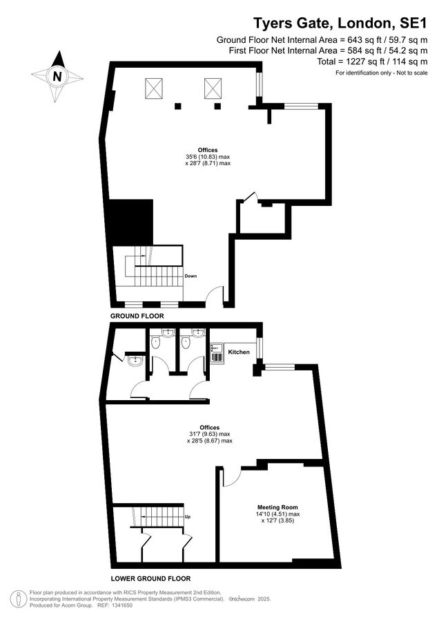 8 Tyers Gate, Londres, LND SE1 3HX - Lot Ground floor & Lower - - Plan d’étage - Image 1 of 7