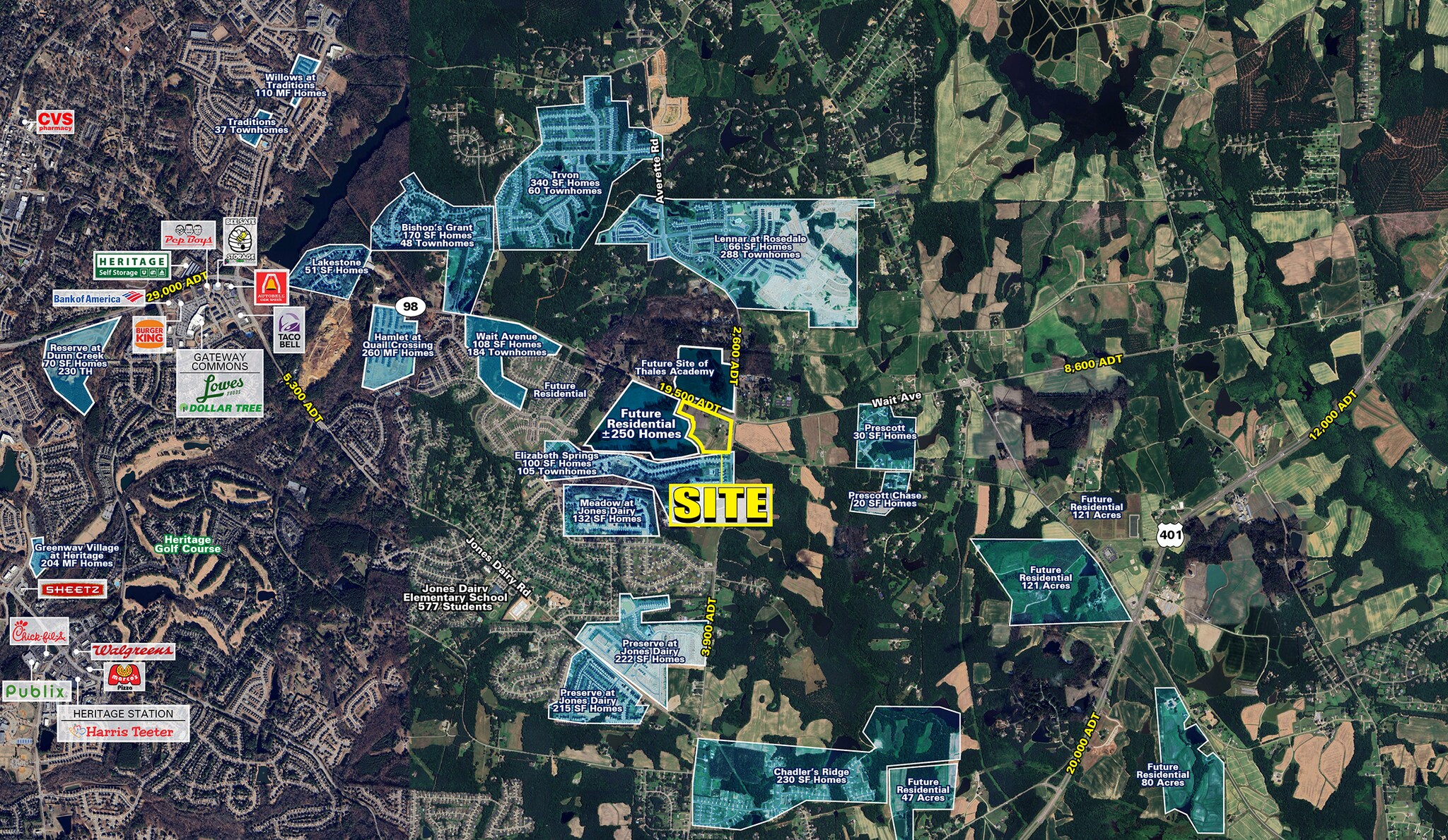 202 Shingle Oak Rd, Wake Forest, NC à louer Aérien– Image 1 sur 4