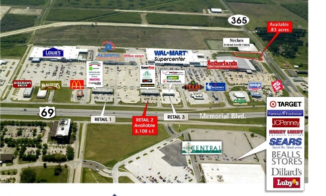 8465 Memorial Blvd, Port Arthur, TX à louer - Aérien – Image 2 sur 7