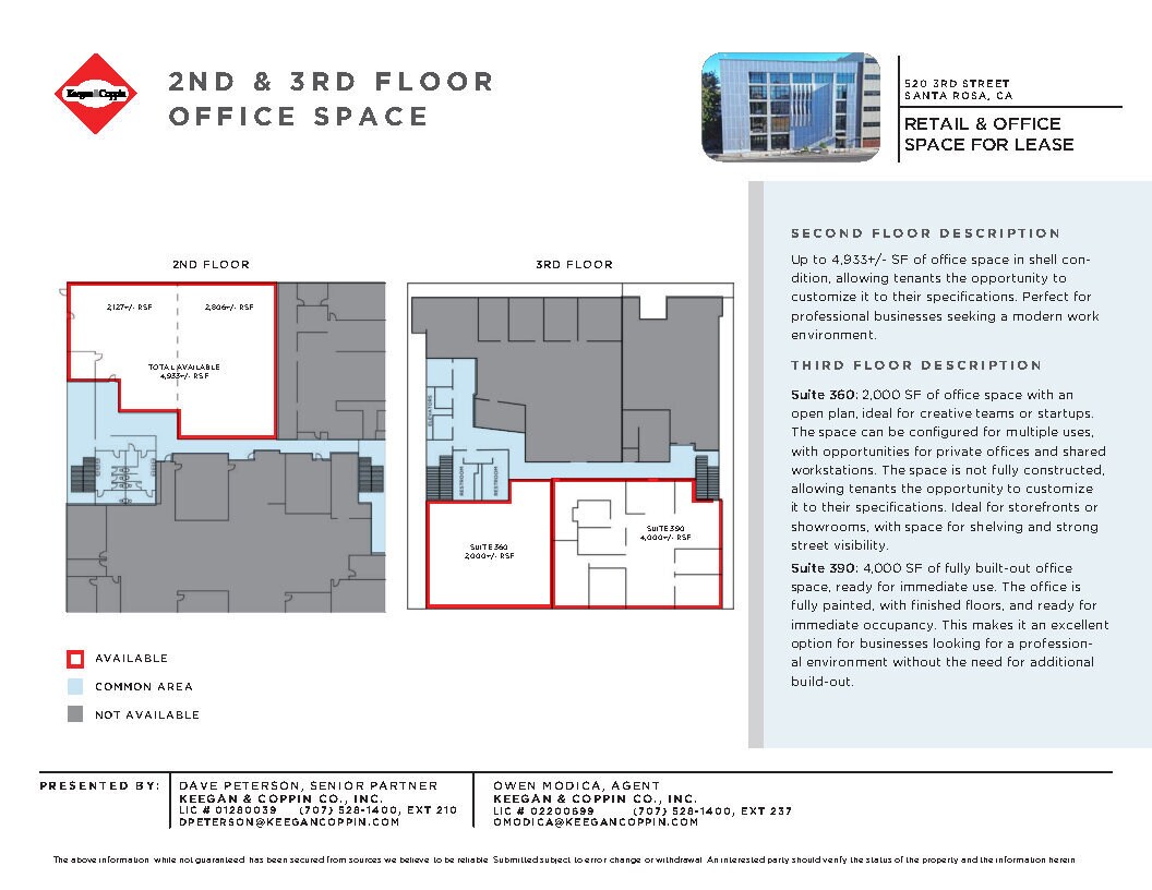 520 3rd St, Santa Rosa, CA à louer Plan d’étage– Image 1 sur 1