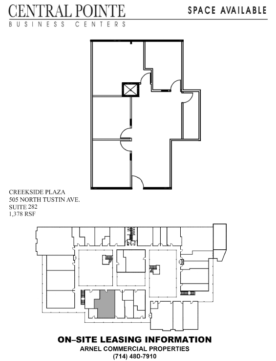 505 N Tustin Ave, Santa Ana, CA à louer Plan d’étage– Image 1 sur 1