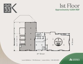 2033 K St NW, Washington, DC à louer Plan d’étage– Image 1 sur 1