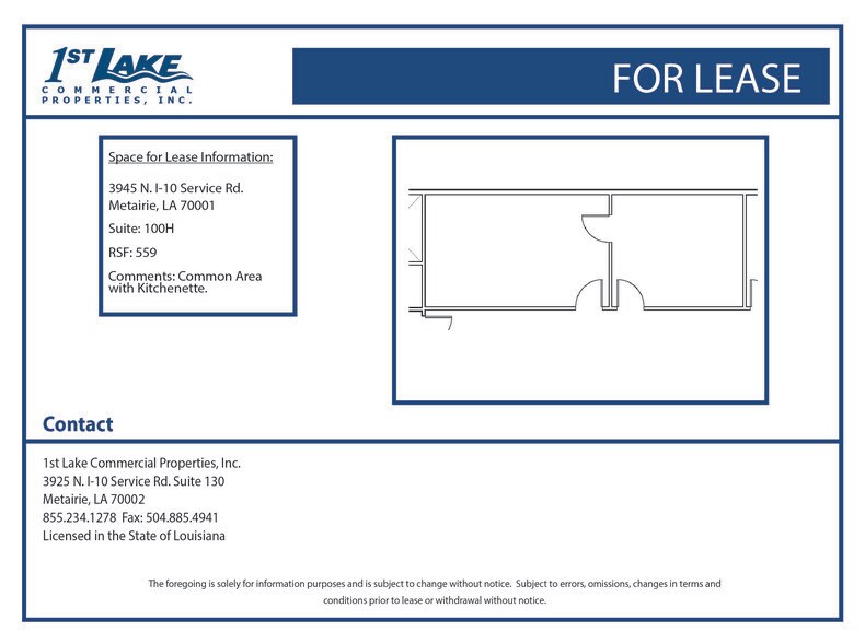 3945 N I-10 Service Rd, Metairie, LA à louer - Plan d’étage – Image 2 sur 2