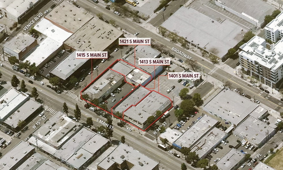 1401-1421 S Main St, Los Angeles, CA à vendre - Aérien – Image 3 sur 4