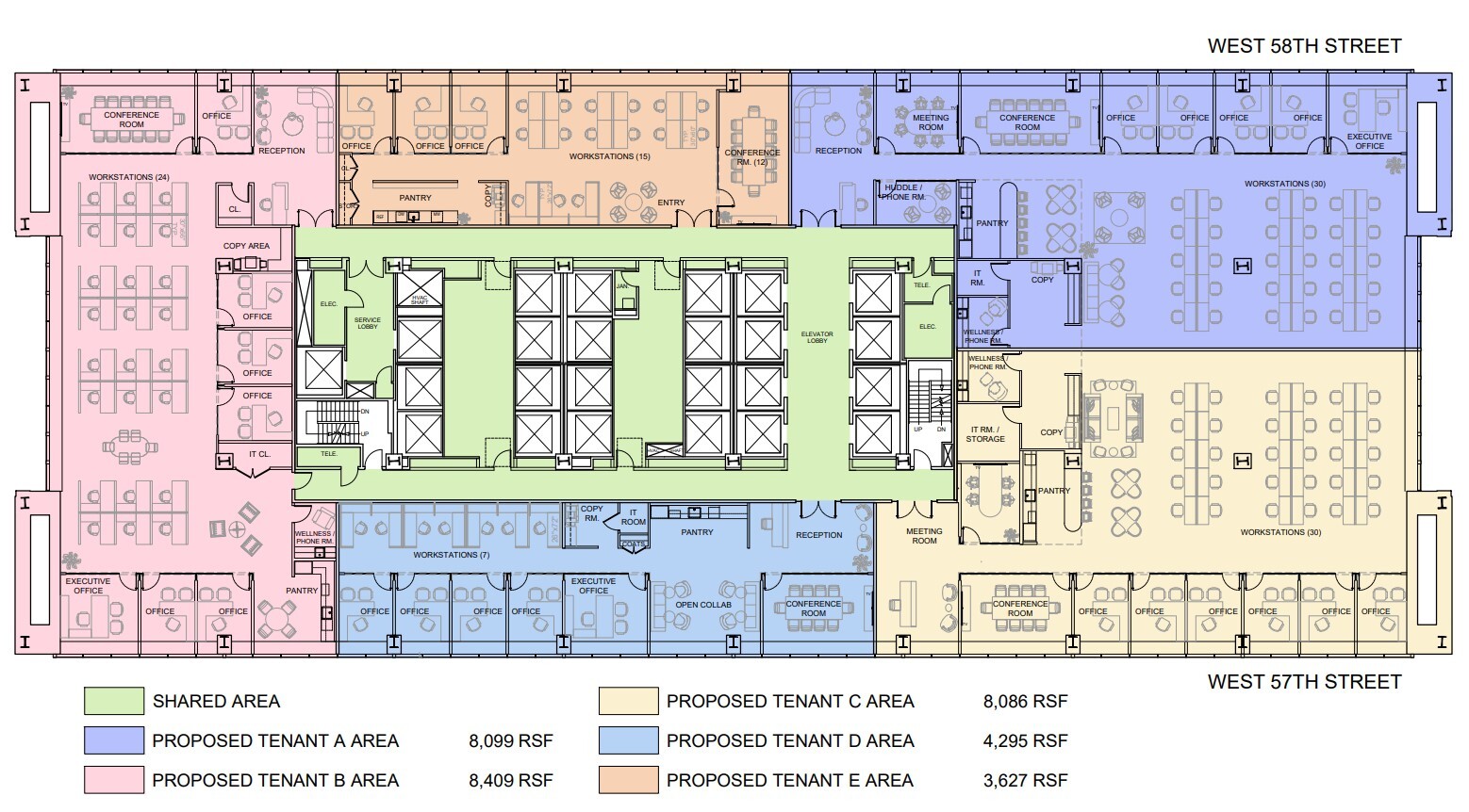 9 W 57th St, New York, NY à louer Plan d’étage– Image 1 sur 19