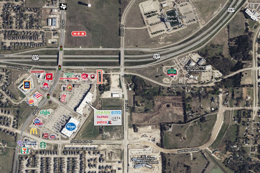 US Hwy 287, Midlothian, TX à vendre - Aérien – Image 3 sur 4