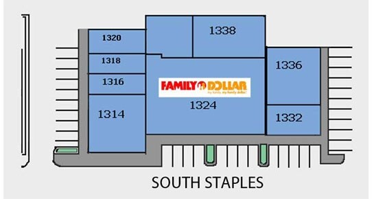 1300-1336 S Staples St, Corpus Christi, TX à louer - Plan d’étage – Image 3 sur 6
