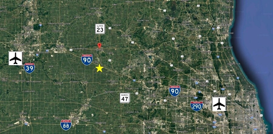 I-90 and IL Route 23 - BTS, Marengo, IL à vendre - Aérien – Image 3 sur 3