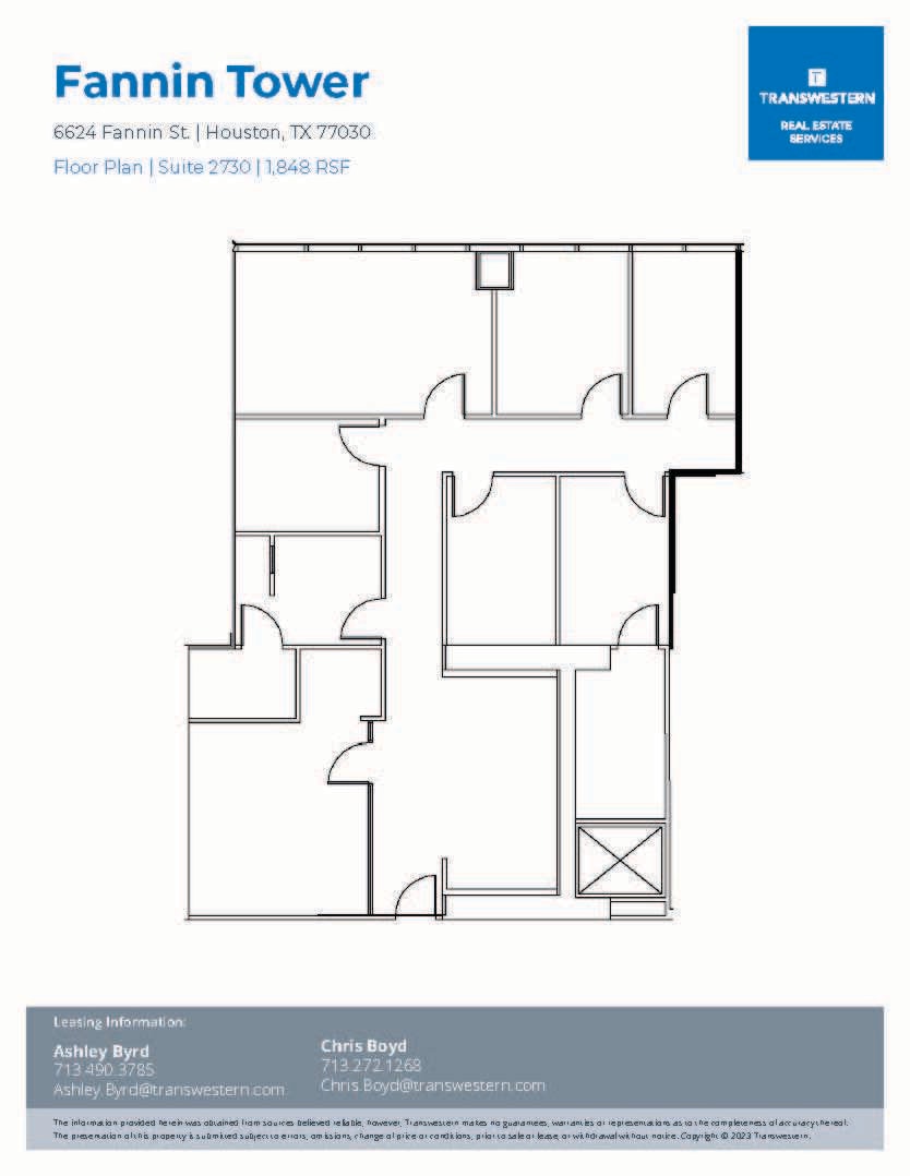6624 Fannin St, Houston, TX à louer Plan d’étage– Image 1 sur 1