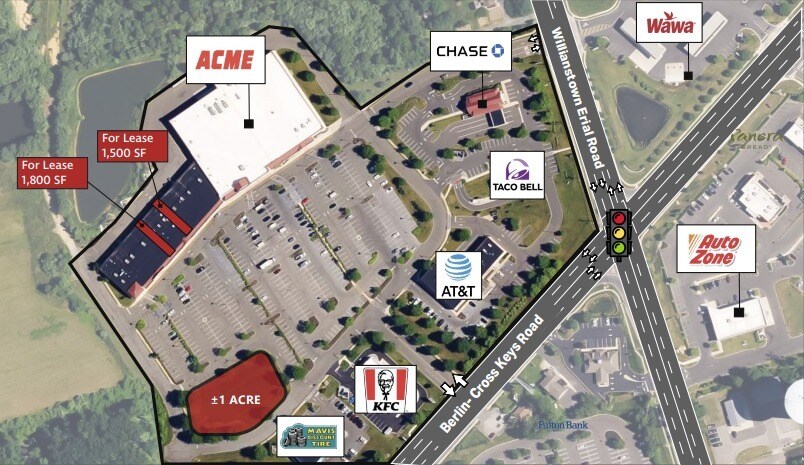 505-545 Berlin Cross Keys Rd, Sicklerville, NJ à louer Photo de l’immeuble– Image 1 sur 5