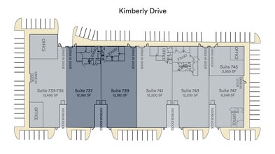 733-747 Kimberly Dr, Carol Stream, IL à louer Plan de site– Image 1 sur 1