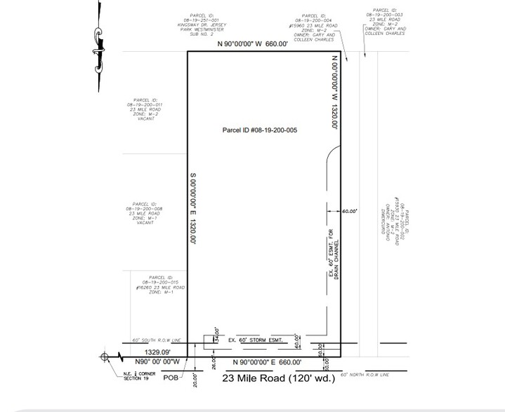 18074 23 Mile Rd, Macomb Township, MI à vendre - Plan cadastral – Image 3 sur 3