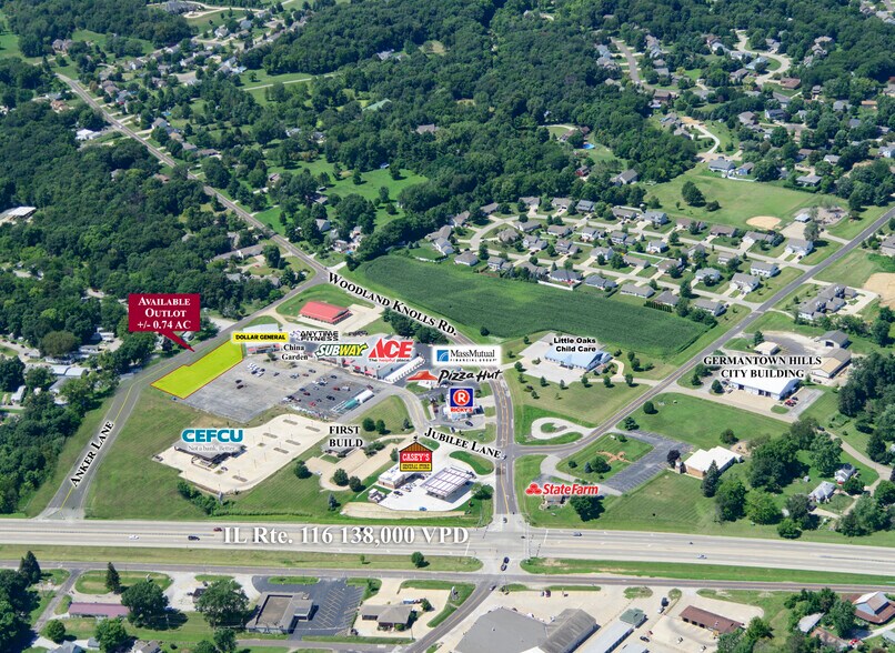 Various Land Sites- Illinois portefeuille de 6 biens à vendre sur LoopNet.fr - Aérien – Image 2 sur 5