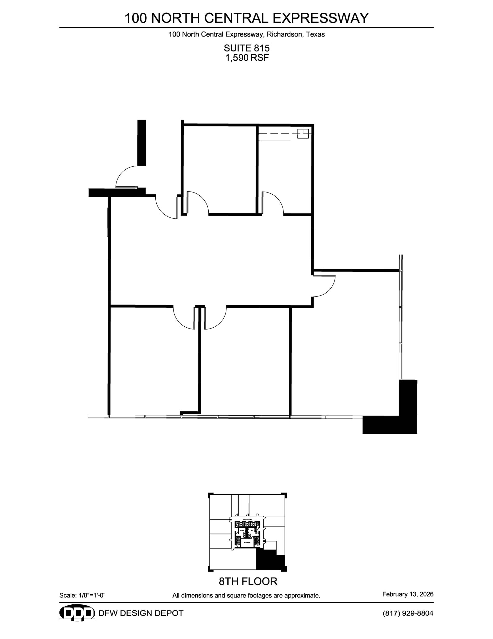 100 N Central Expy, Richardson, TX à louer Plan d’étage– Image 1 sur 1