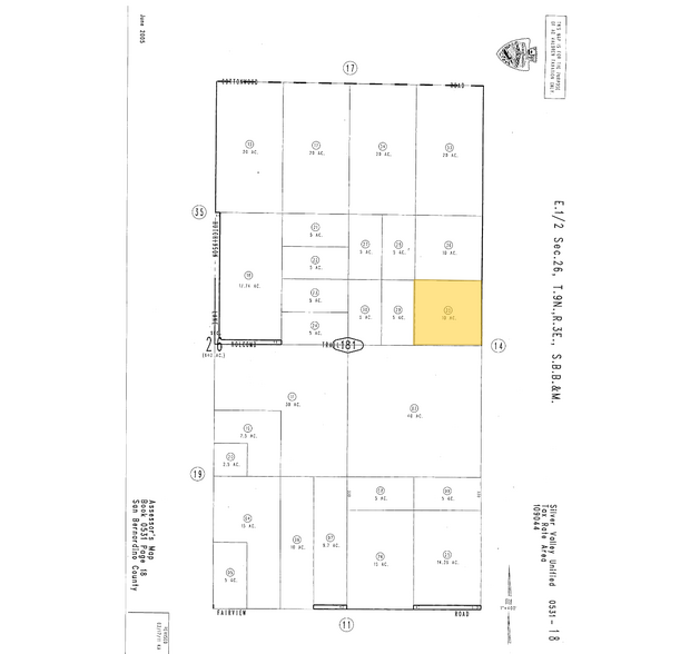 32524 Fremont Road Road, Newberry Springs, CA à vendre - Plan cadastral – Image 2 sur 2
