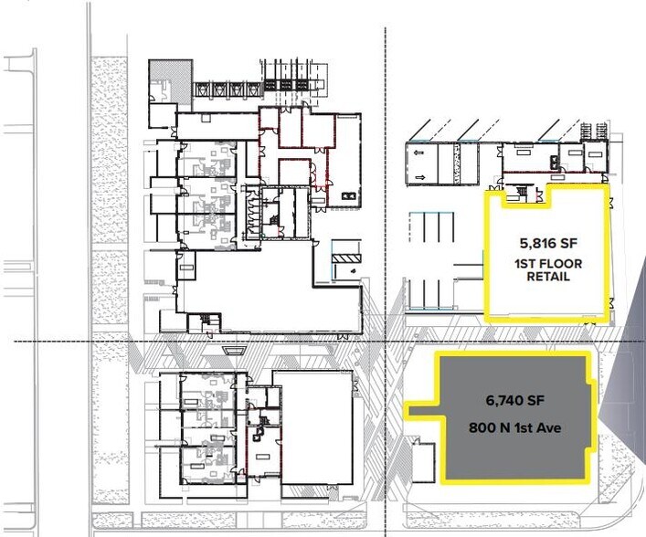 802 N 1st Ave, Phoenix, AZ à louer - Plan de site – Image 3 sur 3