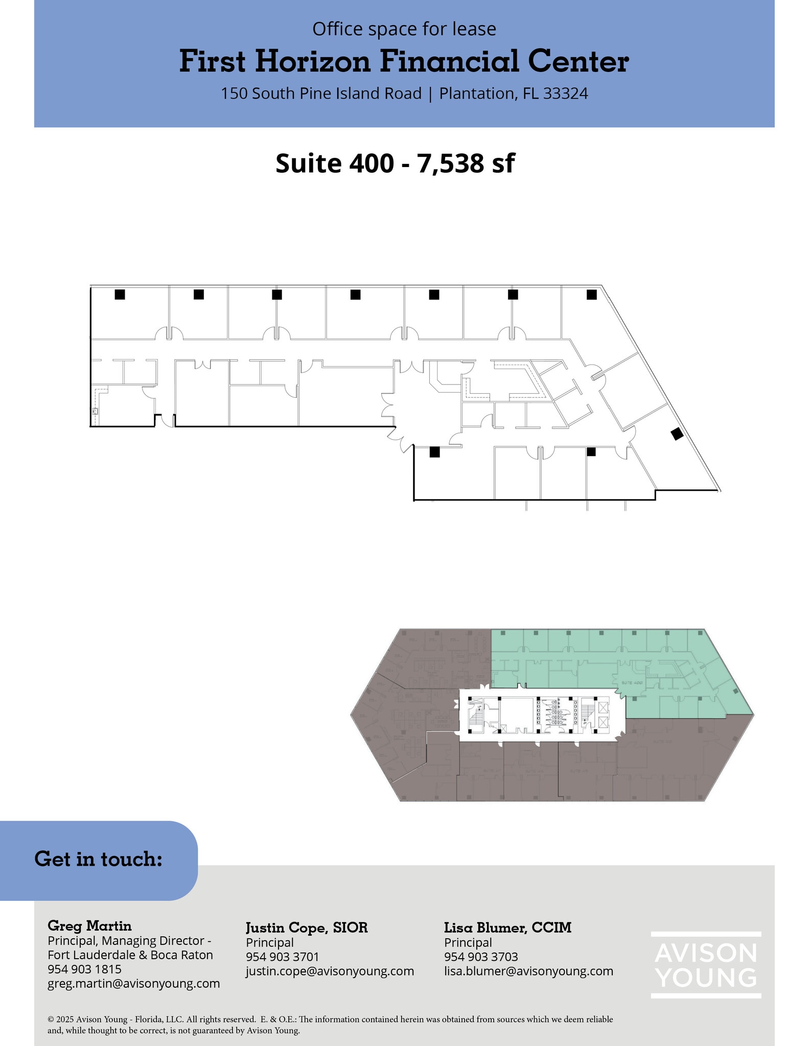 150 S Pine Island Rd, Plantation, FL à louer Plan d’étage– Image 1 sur 1