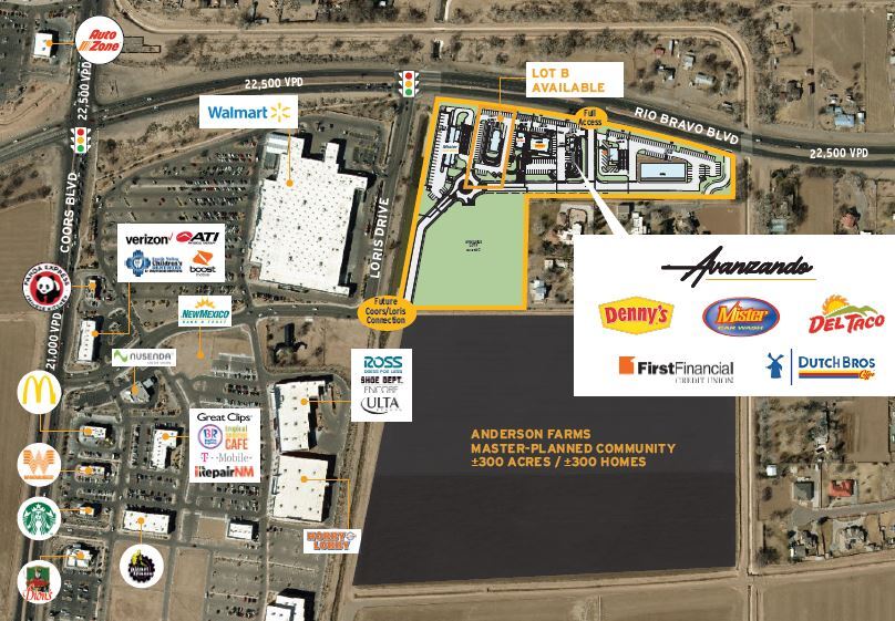 SEQ of Coors Blvd & Rio Bravo Blvd, Albuquerque, NM à vendre - Photo principale – Image 1 sur 2