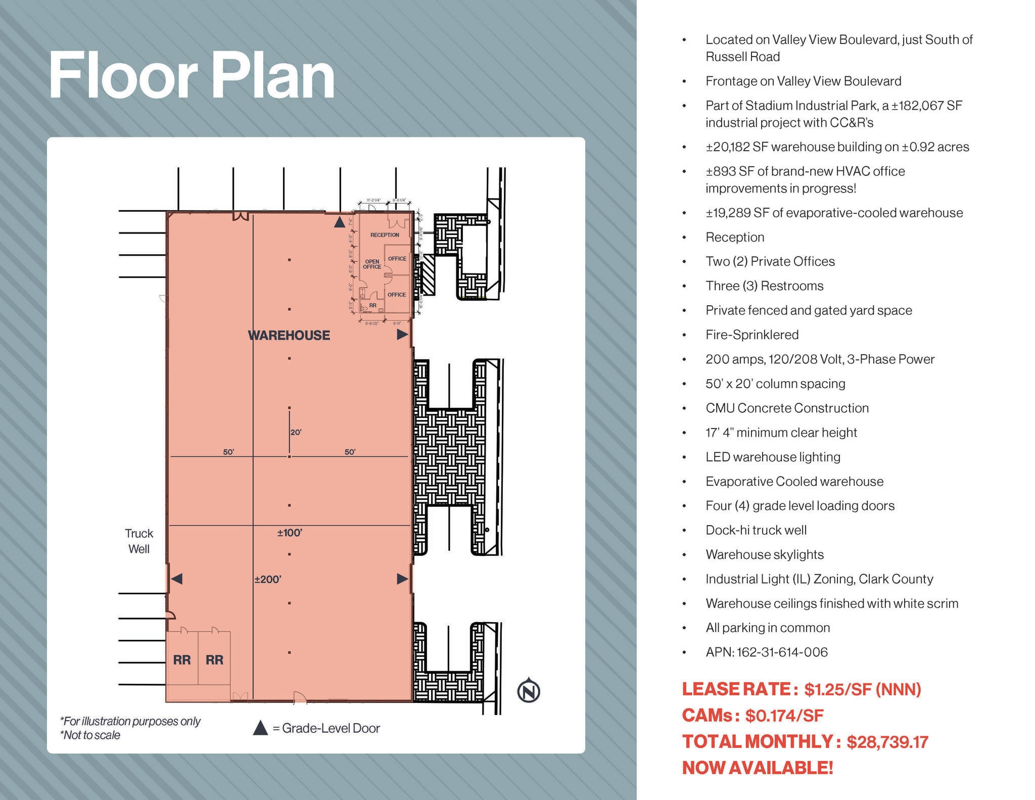 5979 Valley View Blvd, Las Vegas, NV à louer Plan d’étage– Image 1 sur 1