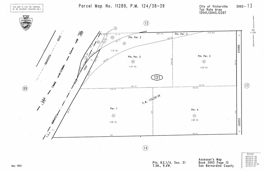 0 Mariposa Rd, Victorville, CA à vendre - Plan cadastral – Image 2 sur 2