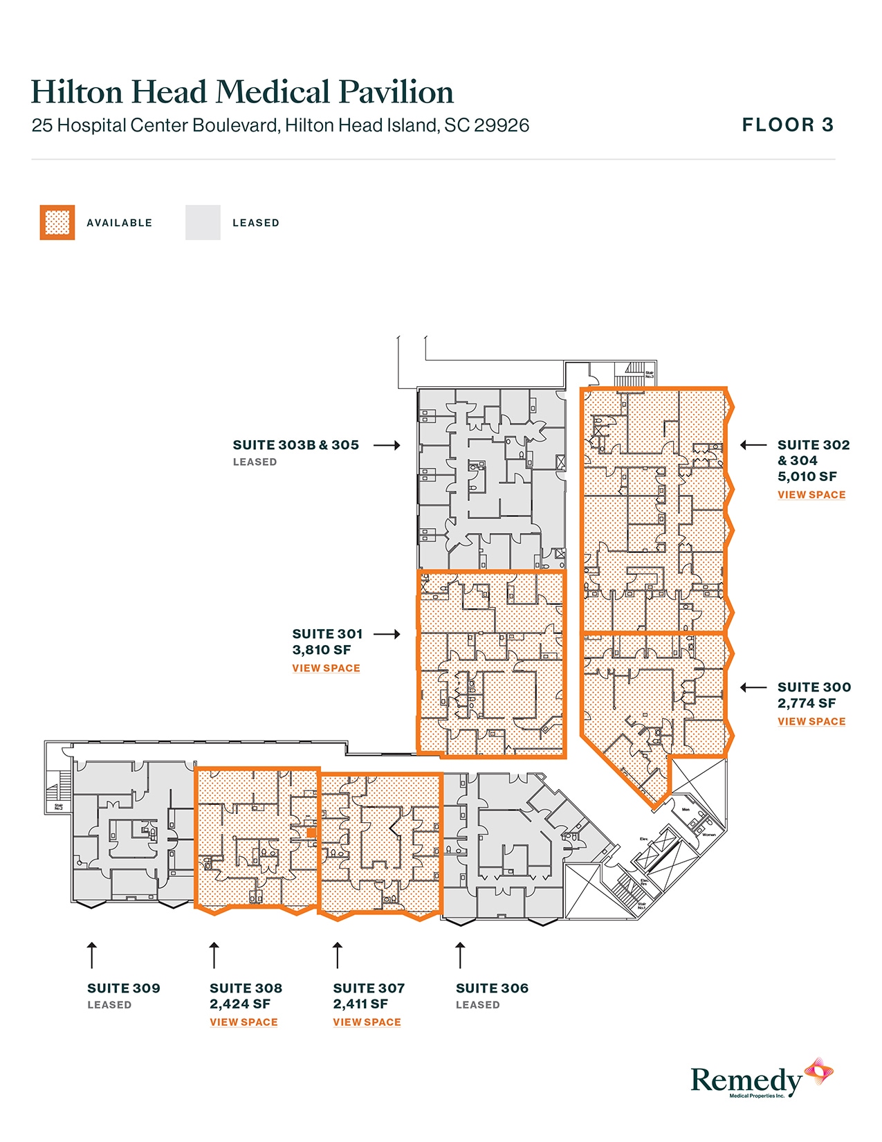 25 Hospital Center Blvd, Hilton Head, SC à louer Plan d’étage– Image 1 sur 2