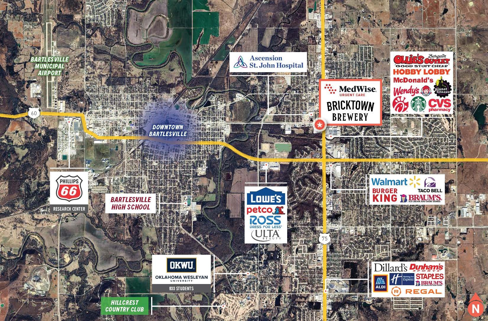 505 SE Washington Blvd, Bartlesville, OK à vendre Aérien– Image 1 sur 6