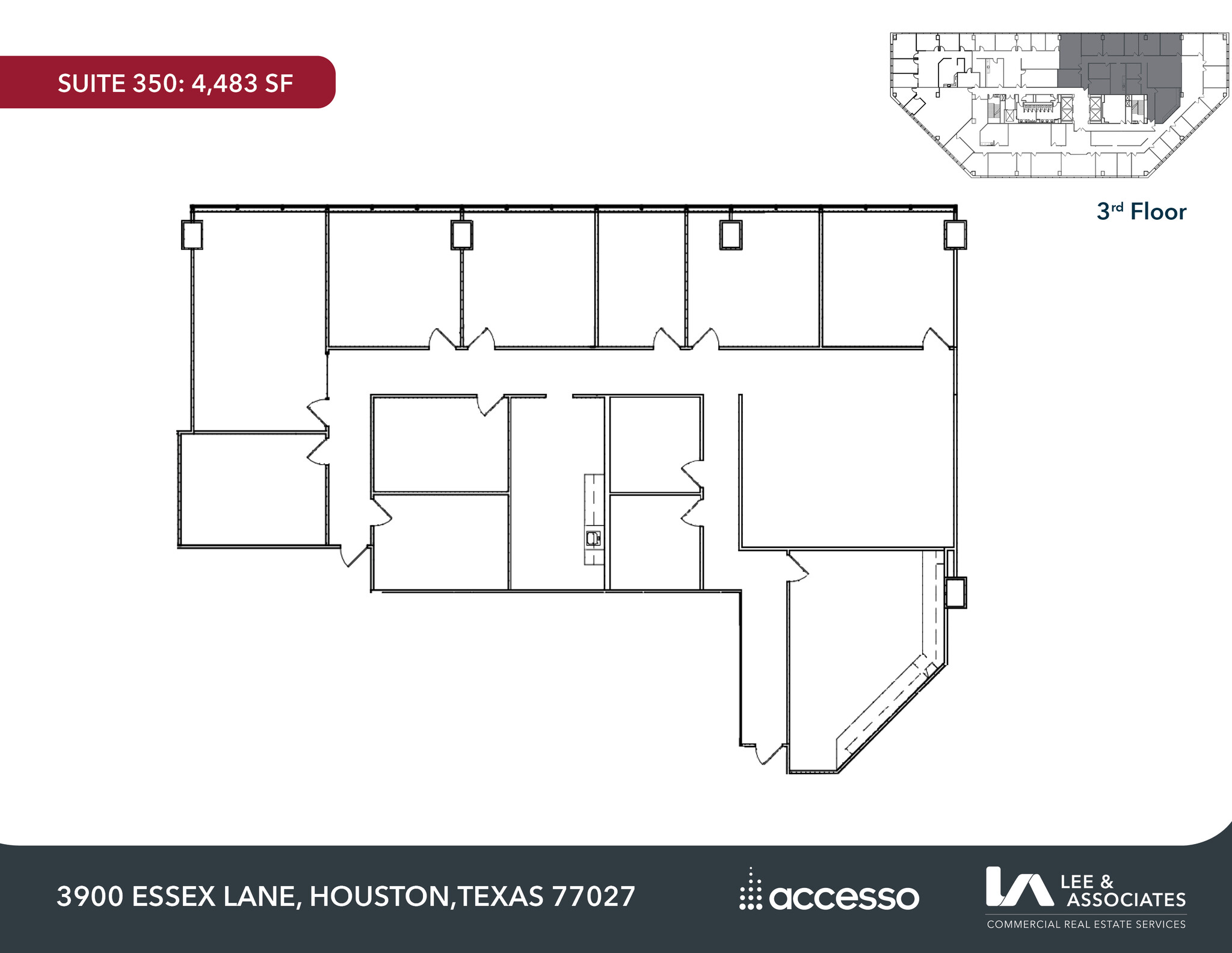 3900 Essex Ln, Houston, TX à louer Plan d’étage– Image 1 sur 2
