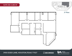3900 Essex Ln, Houston, TX à louer Plan d’étage– Image 1 sur 2