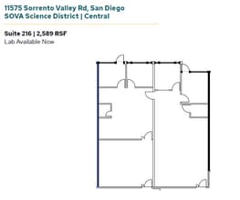 11555 Sorrento Valley Rd, San Diego, CA à louer Plan d’étage– Image 1 sur 1