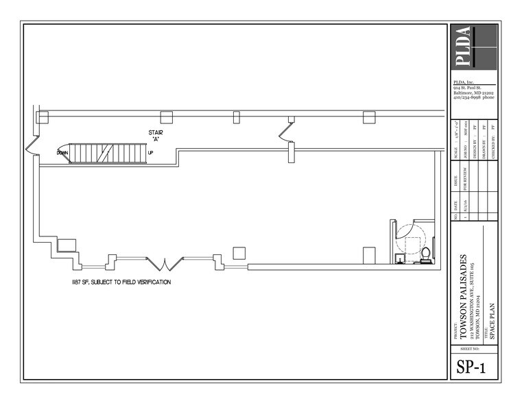 212 Washington Ave, Towson, MD à louer - Plan de site – Image 1 sur 2