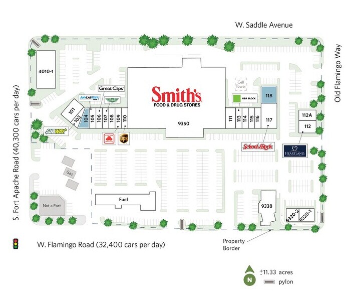 9340-9360 W Flamingo Rd, Las Vegas, NV à louer - Plan de site – Image 3 sur 19