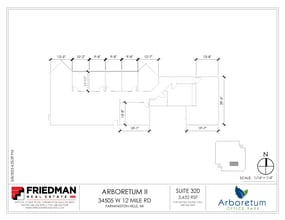 34505 W 12 Mile Rd, Farmington Hills, MI à louer Plan d’étage– Image 1 sur 3