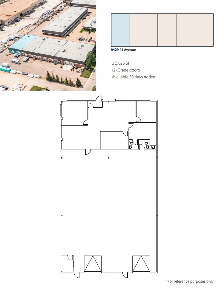 9523-9539 41st Ave, Edmonton, AB à louer Plan d’étage– Image 1 sur 1