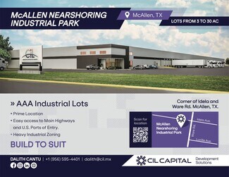 Plus de détails pour McAllen Near Shoring Campus, McAllen, TX - Terrain à louer