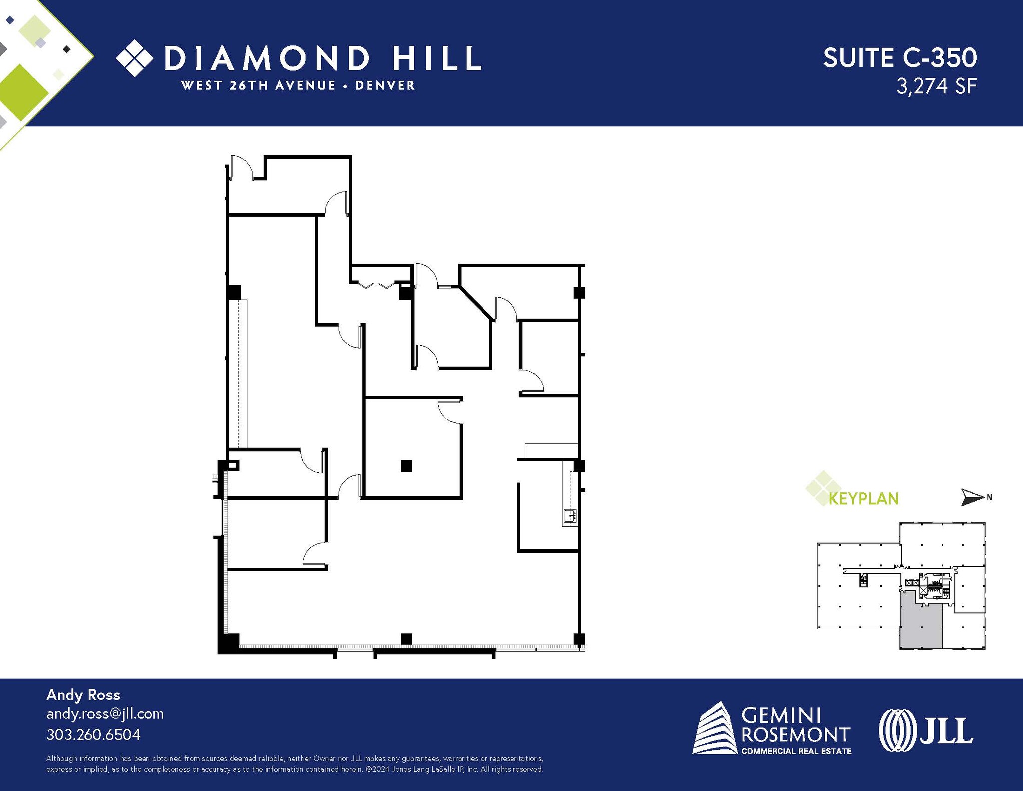 2490 W 26th Ave, Denver, CO à louer Plan d’étage– Image 1 sur 2