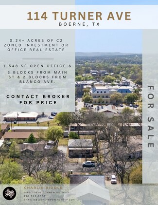Plus de détails pour 114 Turner Ave, Boerne, TX - Bureau à vendre