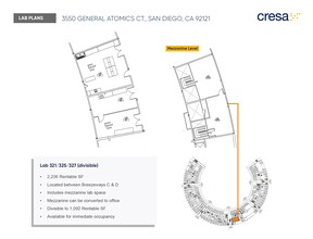 3550 General Atomics Ct, San Diego, CA à louer Plan d’étage– Image 1 sur 1