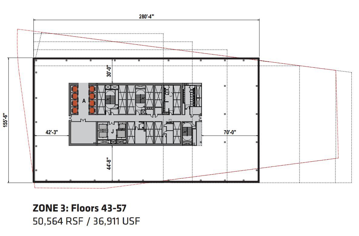 2 World Trade Center, New York, NY à louer Plan d’étage– Image 1 sur 1