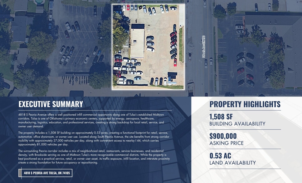 4818 S Peoria Ave, Tulsa, OK à vendre - Aérien – Image 2 sur 4