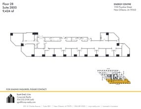 1100 Poydras St, New Orleans, LA à louer Plan de site– Image 1 sur 1