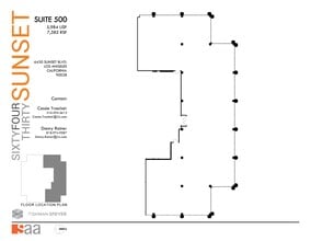 6430 W Sunset Blvd, Los Angeles, CA à louer Plan d’étage– Image 1 sur 1